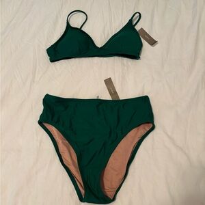 J Crew Kelly Green Bikini Set
